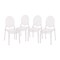 Emma and Oliver Multifunctional Polycarbonate Resin Stacking Accent Chair with Extra Wide Seat for Vanity, Dining Room, Bedroom, Outdoor Events & More